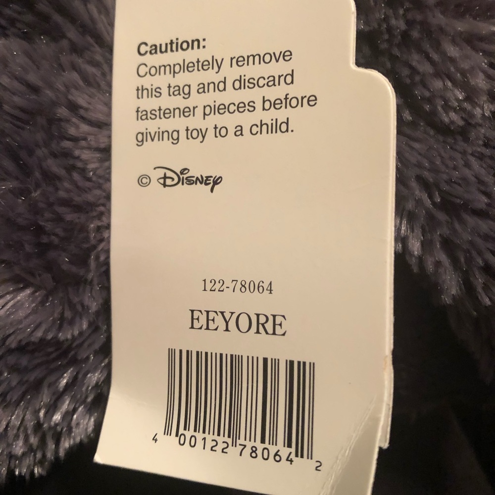 DISNEY Eeyore Plush stuffed toy - Picture 5 of 5